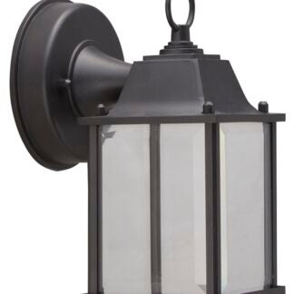 Boston Harbor 0038-WD-BK Outdoor Wall Lantern, 120 V, 6.65 W, LED Lamp, 320 Lumens, 3000 K Color Temp