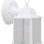 Boston Harbor 0038-WD-WH Outdoor Wall Lantern, 120 V, 6.65 W, LED Lamp, 320 Lumens, 3000 K Color Temp