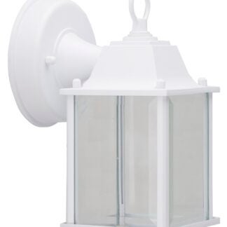 Boston Harbor 0038-WD-WH Outdoor Wall Lantern, 120 V, 6.65 W, LED Lamp, 320 Lumens, 3000 K Color Temp