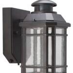 Boston Harbor LED-0214-WD-SE Outdoor Motion Activated Wall Lantern, 120 V, 10.5 W, LED Lamp, 350 Lumens, Black Fixture