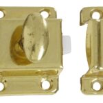 National Hardware V699 Series N149-625 Cupboard Turn, 1-1/4 in L, 1-3/4 in W, Steel, Brass