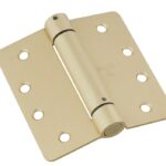 National Hardware N185-207 Spring Hinge, Cold Rolled Steel, Brass, Wall Mounting, 37 lb