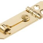 National Hardware V1828 Series N211-912 Hasp with Hook, 2-3/4 in L, 3/4 in W, Brass, Solid Brass