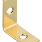 National Hardware V1875 Series N213-389 Corner Brace, 1 in L, Brass, Solid Brass