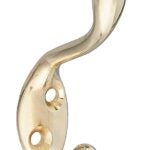 National Hardware V166 Series N248-229 Coat and Hat Hook, Wall Mounting, 75 lb, Zinc, Brass