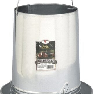 Little Giant 914043 Poultry Feeder, 30 lb Capacity, Rolled Edge, Galvanized Steel