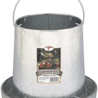 Little Giant 9112 Poultry Feeder, 12 lb Capacity, Rolled Edge, Galvanized Steel