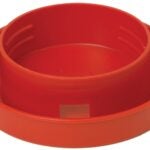 Little Giant 730 Poultry Waterer Base, 4 in Dia, 1-1/4 in H, 1 qt Capacity, Polystyrene, Red Sells in Quantity of 12