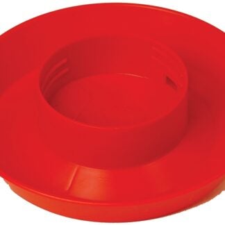 Little Giant 740 Poultry Waterer Base, 6 in Dia, 1-1/2 in H, 1 qt Capacity, Polystyrene, Red