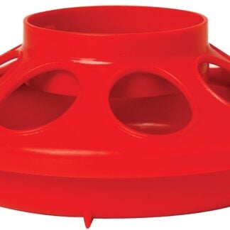 Little Giant 806RED Feeder Base, 1 qt Capacity, 8-Opening, Polypropylene, Red