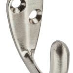 National Hardware V162 N325-506 Cloth Hook, 35 lb, 1-Hook, Zinc, Satin Nickel, 2/PK