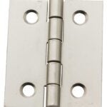 National Hardware N211-014 Decorative Broad Hinge, 1-1/2 in H Door Leaf, 1/32 in Thick Door Leaf, Steel, Satin Nickel