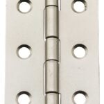 National Hardware N211-015 Decorative Broad Hinge, 2 in H Door Leaf, 3/64 in Thick Door Leaf, Steel, Satin Nickel