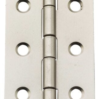 National Hardware N211-015 Decorative Broad Hinge, 2 in H Door Leaf, 3/64 in Thick Door Leaf, Steel, Satin Nickel