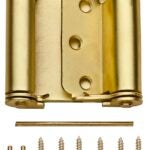 National Hardware N100-049 Spring Hinge, Steel, Satin Brass, Surface Mounting, 12 lb