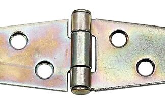 National Hardware N127-431 Strap Hinge, 1-3/16 in W Frame Leaf, 0.056 in Thick Leaf, Steel, Zinc, 18 lb