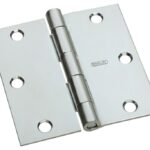 National Hardware N830-196 Door Hinge, Steel, Zinc, Full-Mortise Mounting