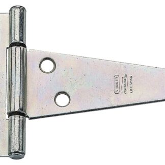 National Hardware N129-031 T-Hinge, 3.3 in W Frame Leaf, 1.127 in H Frame Leaf, Steel, Zinc, Tight Pin, 23 lb