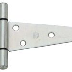 National Hardware N129-189 T-Hinge, 4-1/4 in W Frame Leaf, 1.565 in H Frame Leaf, Steel, Zinc, Tight Pin, 48 lb