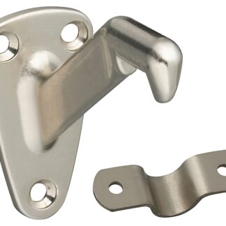 National Hardware N325-548 Handrail Bracket with Strap, 250 lb, Zinc, Satin Nickel