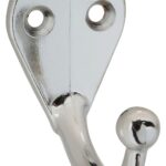 National Hardware V162 N274-167 Cloth Hook, 35 lb, 1-Hook, Zinc, Chrome, 2/PK