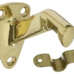 National Hardware N216-168 Handrail Bracket with Strap, 250 lb, Brass, Solid Brass