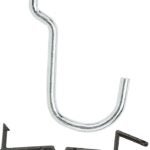 National Hardware N180-024 Peg Hook, 1 in Projection, 2 in H Dimensions, 1 in, 1/8, 1/4 in Opening, Steel, Zinc