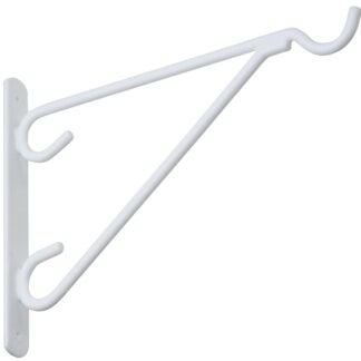 National Hardware V2652 Series N274-654 Outdoor Bracket, 13.07 in L, 10.12 in H, Steel, White