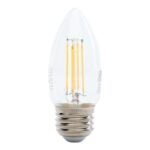 Feit Electric BPETC40/827/LED/2 LED Lamp, Specialty, Torpedo Tip Lamp, 40 W Equivalent, E26 Lamp Base, Dimmable, Clear