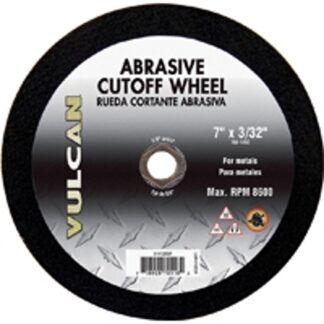 Vulcan 914130OR Type 1 Cut-Off Wheel, 7 in Dia, 3/32 in Thick, 5/8 in Arbor, Premium, Aluminum Oxide Abrasive