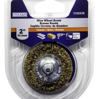 Vulcan 321581OR Wire Wheel Brush, 2 in Dia, 1/4 in Arbor/Shank