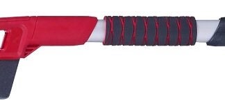 Garant G28SBMSV Snow Brush, 4-1/2 in W Blade, EVA Foam Blade, 28 in L Handle, Aluminum Handle, Red