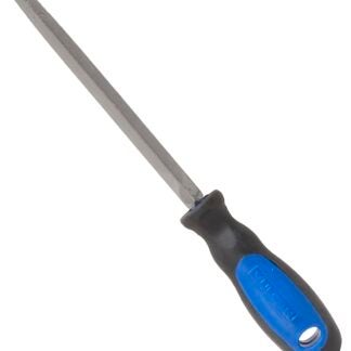 Vulcan JL-F007 File W/Rubber Grip Handle, Triangle Profile, Taper Pattern, Double Cut Cut, 6 in L Blade, 3/8 in W Blade