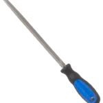 Vulcan JL-F009 File, Triangle Profile, Taper Pattern, Single Cut Cut, 1/2 in W Blade, Cushion-Grip Handle