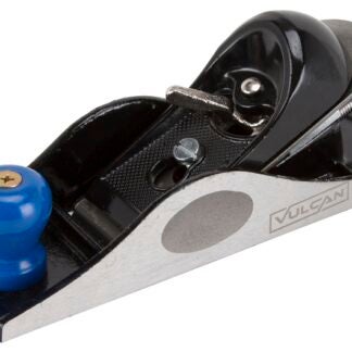 Vulcan JLO-064 Block Plane, 1-5/8 in W Blade, Alloy Steel Blade, Cast Iron Body, Front Knob Handle