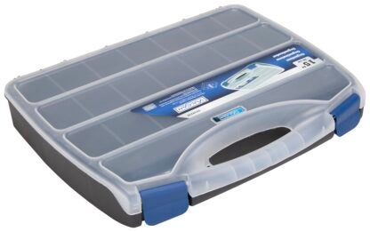 Vulcan 320001 Organizer Box, 14-3/4 in L x 11 in W x 2-1/8 in H, Plastic, Black/Blue, 1-Drawer, 23-Compartment Sells in Quantity of 6