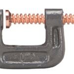 Vulcan JL27360 C-Clamp, 1 in Max Opening Size, 0.6 in D Throat, Steel Body, Gray Body