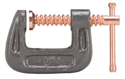 Vulcan JL27360 C-Clamp, 1 in Max Opening Size, 0.6 in D Throat, Steel Body, Gray Body