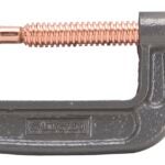 Vulcan JL27361 C-Clamp, 2 in Max Opening Size, 0.8 in D Throat, Steel Body, Gray Body