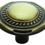 Amerock Allison Value Series BP776AE Cabinet Knob, 15/16 in Projection, Zinc, Antique English