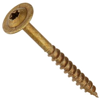 GRK Fasteners 12067 Cabinet Screw, #8 Thread, 1 in L, Low-Profile, Washer Head, Star Drive, Steel, Climatek, 100 PK