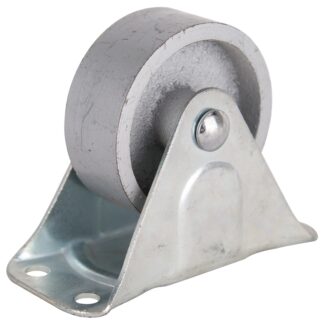 ProSource JC-S03 Rigid Caster, 3 in Dia Wheel, 1-1/4 in W Wheel, Steel Wheel, Gray, 250 lb, Steel Housing Material