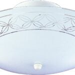 Boston Harbor F98WH02-1204H3L Two Light Ceiling Fixture, 120 V, 60 W, 2-Lamp, A19 or CFL Lamp, White Fixture