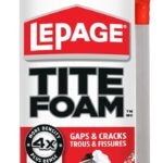 LePage TITEFOAM 2092222 Insulating Foam Sealant, White, 24 hr Functional Cure, 41 to 86 deg F, 340 g Can