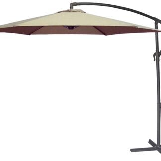 Seasonal Trends UMSC10BKOBD-04 Solar Offset Taupe Umbrella, 98.42 in OAH, 10 ft W Canopy, 10 ft L Canopy