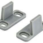 National Hardware N187-094 Double Guide, Aluminum, Gray, Floor Mounting