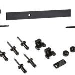 National Hardware N186-900 Sliding Door Hardware Mini Kit, 48 in L Track, Steel, Oil-Rubbed Bronze, Top Mounting