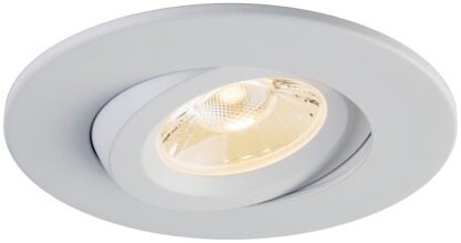 Liteline LUNA Series RA4-12G-30K-90WH Gimbal Recessed Fixture, 12 W, 100 to 135 V, LED Lamp, White