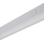 Liteline LEDBAR9-30K Fluorobar Light, 120 V, LED Lamp, 260 Lumens, 3000 K Color Temp, Aluminum Fixture, White Fixture