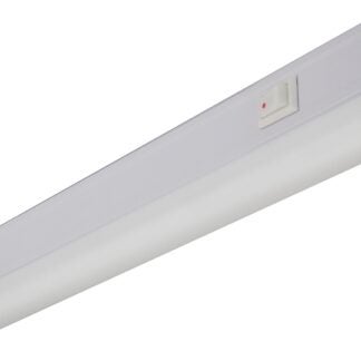 Liteline LEDBAR9-30K Fluorobar Light, 120 V, LED Lamp, 260 Lumens, 3000 K Color Temp, Aluminum Fixture, White Fixture